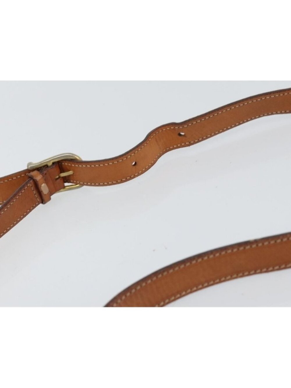 Authentic CELINE Macadam Canvas Shoulder Bag PVC Leather Brown Gold - Picture 9 of 16